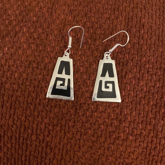 Vintage Choker and Earrings Hand Made in Alpaca Mexico - Picture 6 of 8